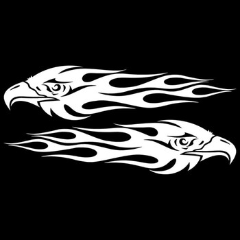 Eagle Flame Sticker Cool Styling Универсален отразяващ мотоциклет Bike Car Decals Декорация Направи си сам Предупреждение Безопасни рефлекторни ленти