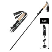 Īpaši vieglas alumīnija pārgājienu nūjas, salokāmas kāpšanas pārnēsājamas alpīnisma palīgs ar taisnu saķeri pārgājienu nūjas