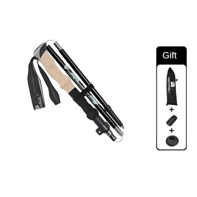 Īpaši vieglas alumīnija pārgājienu nūjas, salokāmas kāpšanas pārnēsājamas alpīnisma palīgs ar taisnu saķeri pārgājienu nūjas