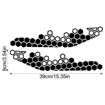 2бр. Мотоциклетни стикери с пчелна пита Корпус на скутер Водоустойчиви стикери Резервоар за мотоциклет Шлем Орнамент на бронята Аксесоари за модификация