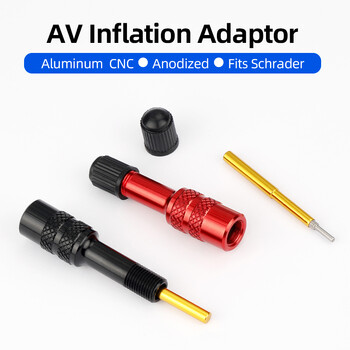 8V1 Thread 5V1 Thread AV ακροφύσιο Inflation Adapters κράμα αλουμινίου με 4 ανταλλακτικά O-ring Ταιριάζει σε ακροφύσιο τύπου MTB Road Bicycle IFP