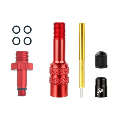 8V1 sriegis 5V1 sriegis AV antgalis pripūtimo aliuminio lydinio adapteriai su 4 atsarginiais O žiedais Tinka MTB plento dviračio IFP tipo antgaliui