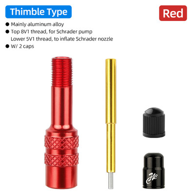 8V1 sriegis 5V1 sriegis AV antgalis pripūtimo aliuminio lydinio adapteriai su 4 atsarginiais O žiedais Tinka MTB plento dviračio IFP tipo antgaliui