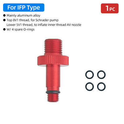 8V1 sriegis 5V1 sriegis AV antgalis pripūtimo aliuminio lydinio adapteriai su 4 atsarginiais O žiedais Tinka MTB plento dviračio IFP tipo antgaliui