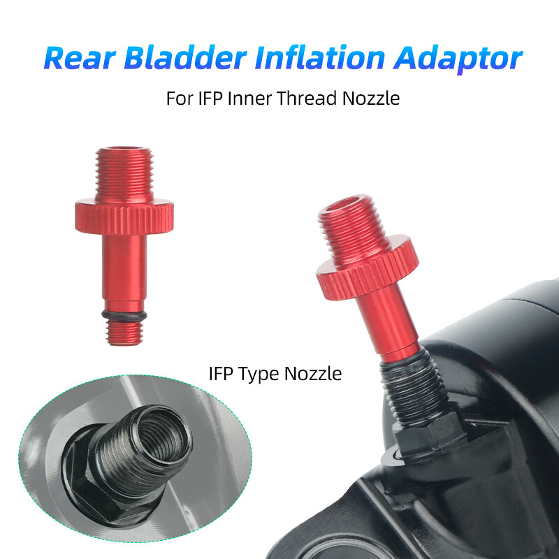 8V1 sriegis 5V1 sriegis AV antgalis pripūtimo aliuminio lydinio adapteriai su 4 atsarginiais O žiedais Tinka MTB plento dviračio IFP tipo antgaliui