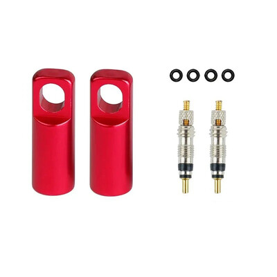 Pridedamas dviračio padangų vožtuvų įrankių rinkinys su prancūziško aliuminio lydinio purkštukų dangteliais ir šerdies išmontavimo įrankiu, vario šerdies guminiais žiedais