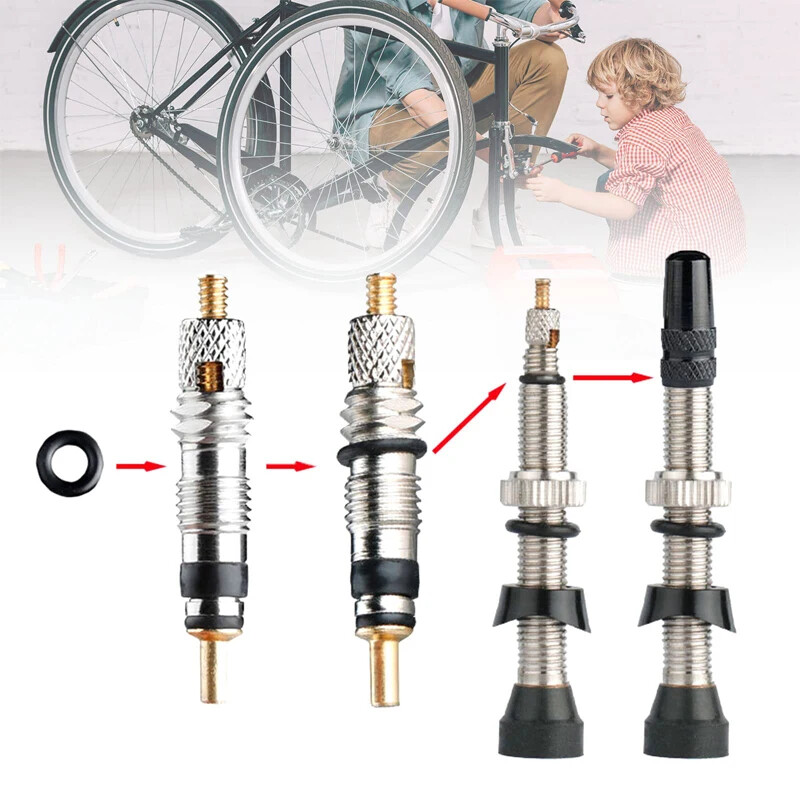 Pridedamas dviračio padangų vožtuvų įrankių rinkinys su prancūziško aliuminio lydinio purkštukų dangteliais ir šerdies išmontavimo įrankiu, vario šerdies guminiais žiedais