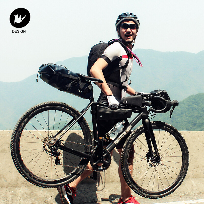 Rhinowalk velosipēda trīsstūra soma velosipēda rāmis priekšējā caurules soma Ūdensnecaurlaidīga riteņbraukšanas soma Akumulators Pannier iepakojuma maisiņu piederumi