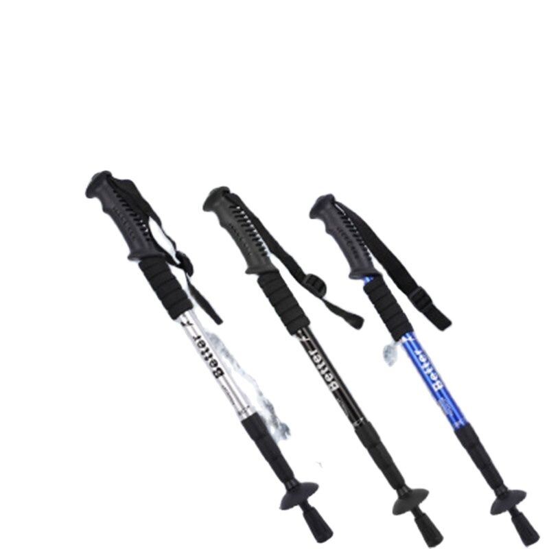 Āra kempinga teleskopiskie Alpenstock Alloy 4 sekciju pārgājienu nūju nūjas