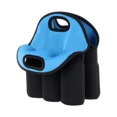 1*Σακούλα φιάλης κρασιού 6 μπουκάλια Θήκη ψύξης με μόνωση από Neoprene Tote Διατηρείτε το περιεχόμενό της δροσερό, μονωμένο και στεγνό