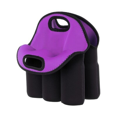 1*Σακούλα φιάλης κρασιού 6 μπουκάλια Θήκη ψύξης με μόνωση από Neoprene Tote Διατηρείτε το περιεχόμενό της δροσερό, μονωμένο και στεγνό