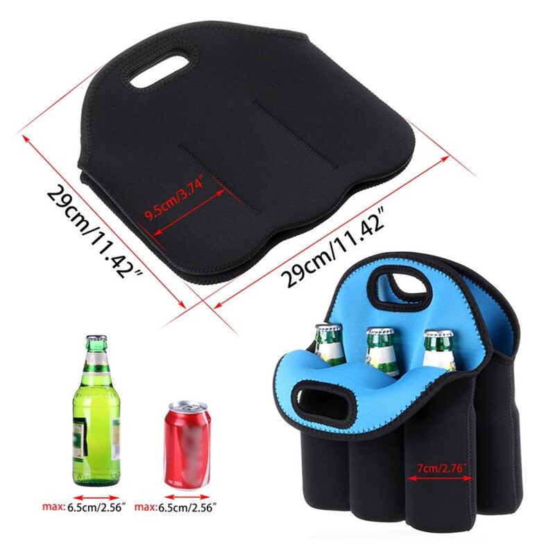 1*Σακούλα φιάλης κρασιού 6 μπουκάλια Θήκη ψύξης με μόνωση από Neoprene Tote Διατηρείτε το περιεχόμενό της δροσερό, μονωμένο και στεγνό