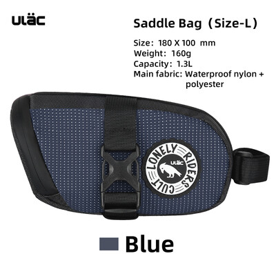 ULAC Водоустойчива чанта за седло за велосипед 0.6/1/1.3L Многоцветна велосипедна седалка Чанта за опашка MTB Пакет за съхранение на инструменти за ремонт на шосеен велосипед