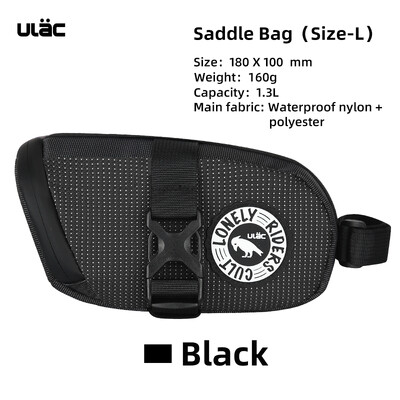 ULAC Водоустойчива чанта за седло за велосипед 0.6/1/1.3L Многоцветна велосипедна седалка Чанта за опашка MTB Пакет за съхранение на инструменти за ремонт на шосеен велосипед