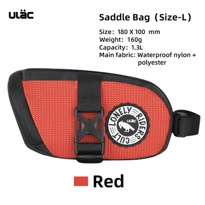 ULAC Водоустойчива чанта за седло за велосипед 0.6/1/1.3L Многоцветна велосипедна седалка Чанта за опашка MTB Пакет за съхранение на инструменти за ремонт на шосеен велосипед