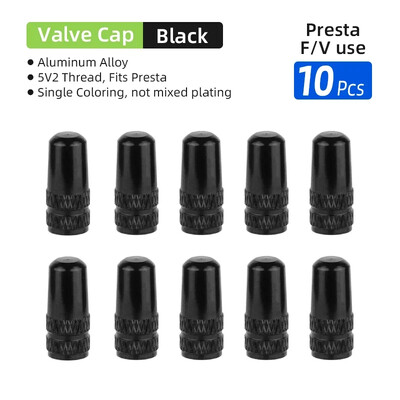 10 vnt Deemount AV padangos vožtuvo dangtelis, skirtas automobilių motociklams plento dviračiams, aliuminio Schrader Presta antgalis nuo dulkių, dviračių priedai