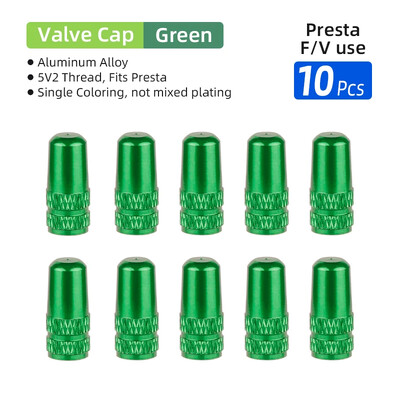 10 vnt Deemount AV padangos vožtuvo dangtelis, skirtas automobilių motociklams plento dviračiams, aliuminio Schrader Presta antgalis nuo dulkių, dviračių priedai