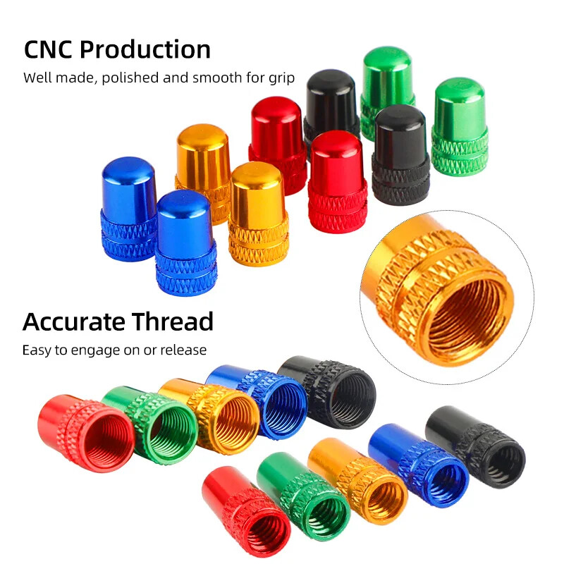 10 vnt Deemount AV padangos vožtuvo dangtelis, skirtas automobilių motociklams plento dviračiams, aliuminio Schrader Presta antgalis nuo dulkių, dviračių priedai