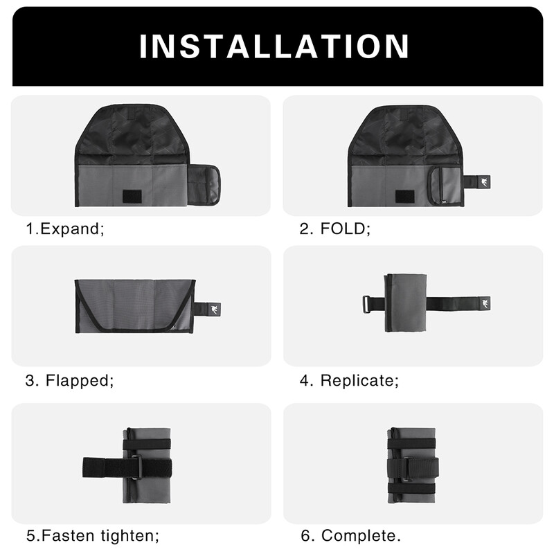 Rhinowalk torba za bicikl Torba za alat Gornja prednja cijev Torba s okvirom Burrito Pack Torbica Dodaci za biciklizam Crni MTB bicikl Stražnji kompleti alata