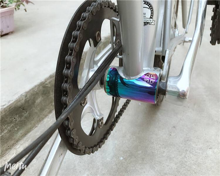 Apsauginiai dviračio lipdukai, skirti „Brompton“ sulankstomam dviračio apatinio laikiklio apsaugai, aliuminio lydinio apsauginiam apvalkalui