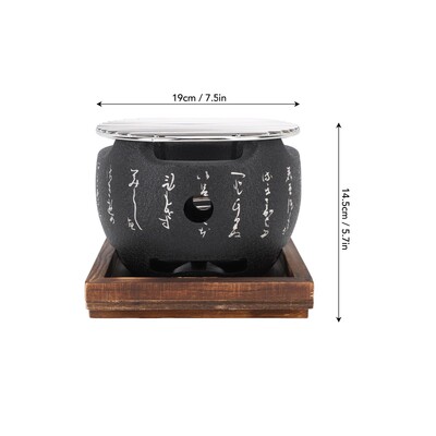 Japāņu BBQ grils Japāņu grils Mini pārnēsājams japāņu BBQ grils apaļš ēdiens kokogļu plīts mājsaimniecības bārbekjū rīks