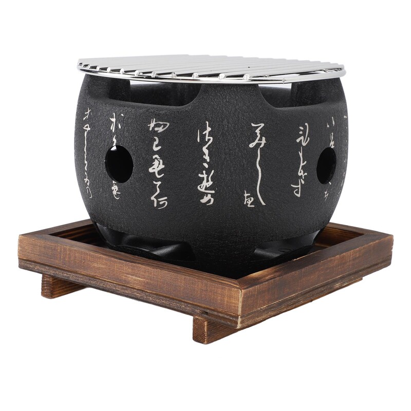 Japāņu BBQ grils Japāņu grils Mini pārnēsājams japāņu BBQ grils apaļš ēdiens kokogļu plīts mājsaimniecības bārbekjū rīks
