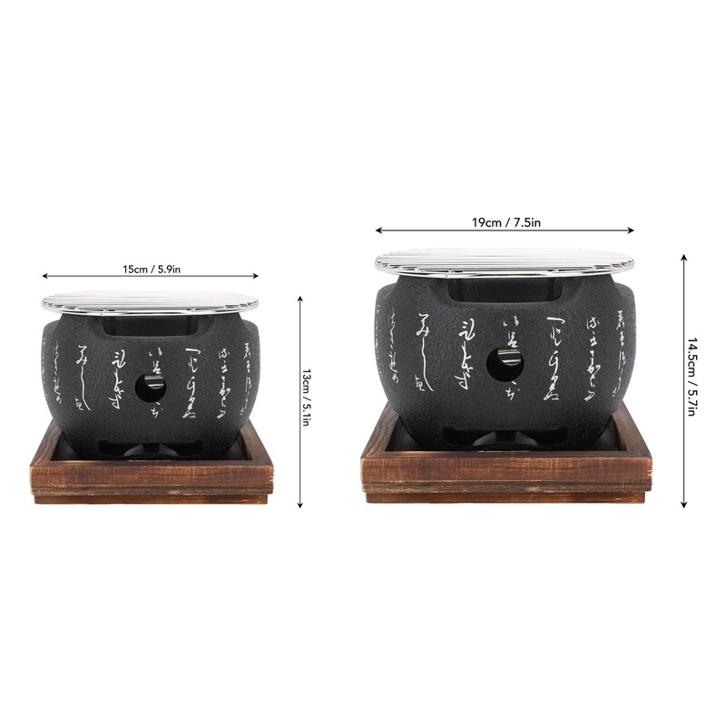 Japāņu BBQ grils Japāņu grils Mini pārnēsājams japāņu BBQ grils apaļš ēdiens kokogļu plīts mājsaimniecības bārbekjū rīks