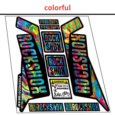 Rockshox priekinių šakių lipdukas kalnų dviračio priekinės šakės lipdukai vandeniui atsparūs dekoratyviniai dviračių lipdukai dviračių priedai