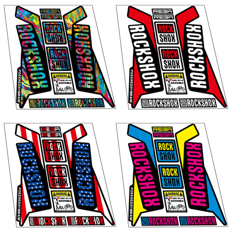 Rockshox priekinių šakių lipdukas kalnų dviračio priekinės šakės lipdukai vandeniui atsparūs dekoratyviniai dviračių lipdukai dviračių priedai