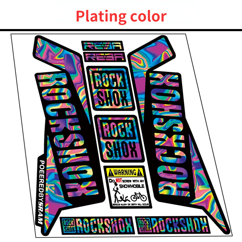 Rockshox priekinių šakių lipdukas kalnų dviračio priekinės šakės lipdukai vandeniui atsparūs dekoratyviniai dviračių lipdukai dviračių priedai