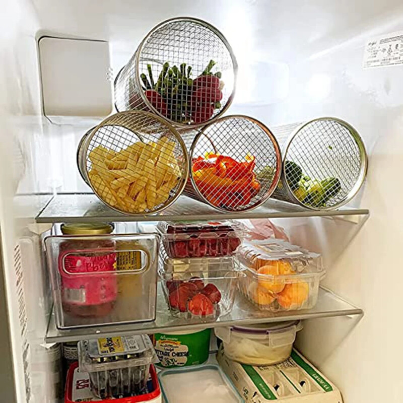 Barbekjū grila režģis Barbekjū būri Kempings pikniks Virtuves piederumi āra apaļš grils ugunskura grila režģis ritošā grila grozs