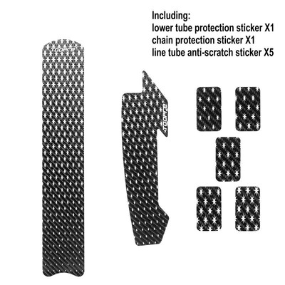 Dviračių grandinės vandeniui atsparus lipdukas nuo įbrėžimų MTB / plento dviračio neslystantis lipdukas, apsaugantis nuo rėmo apsaugos