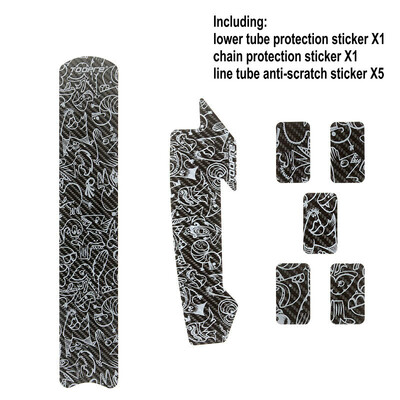 Dviračių grandinės vandeniui atsparus lipdukas nuo įbrėžimų MTB / plento dviračio neslystantis lipdukas, apsaugantis nuo rėmo apsaugos