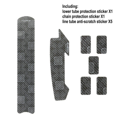 Dviračių grandinės vandeniui atsparus lipdukas nuo įbrėžimų MTB / plento dviračio neslystantis lipdukas, apsaugantis nuo rėmo apsaugos