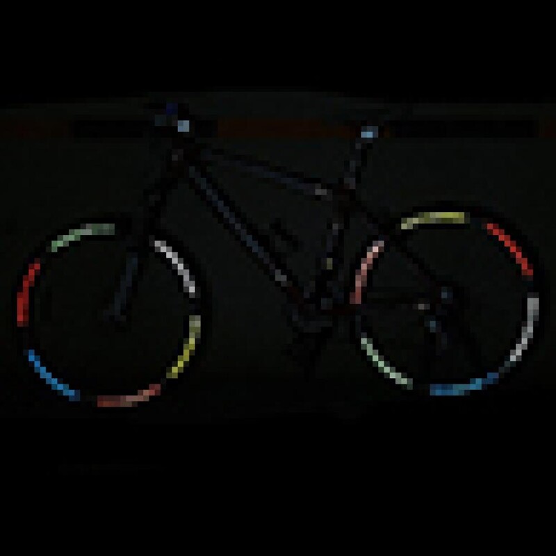 1vnt dviračio ratlankio lipdukas Fluorescencinis MTB dviračio lipdukas dviračio rato ratlankį atspindintys lipdukai lipdukai dviračių priedai