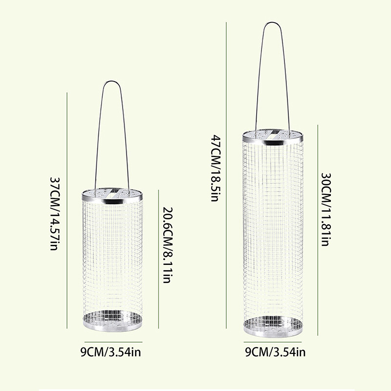 Kavezi za roštilj od nehrđajućeg čelika Košara za roštilj Posuđe za kampiranje Vanjski prijenosni okrugli roštilj Rešetka za logorsku vatru Košara za roštilj