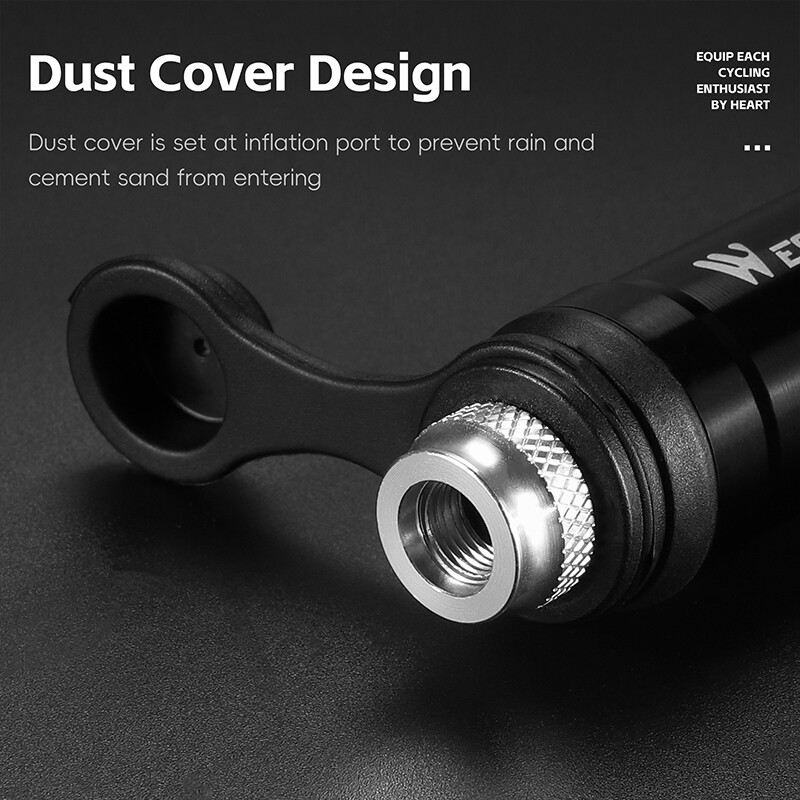 WEST BIKING pārnēsājams velosipēda augstspiediena sūknis ar šļūteni MTB šosejas velosipēds Schrader Presta Valve alumīnija sakausējuma riteņbraukšanas piepūtējs