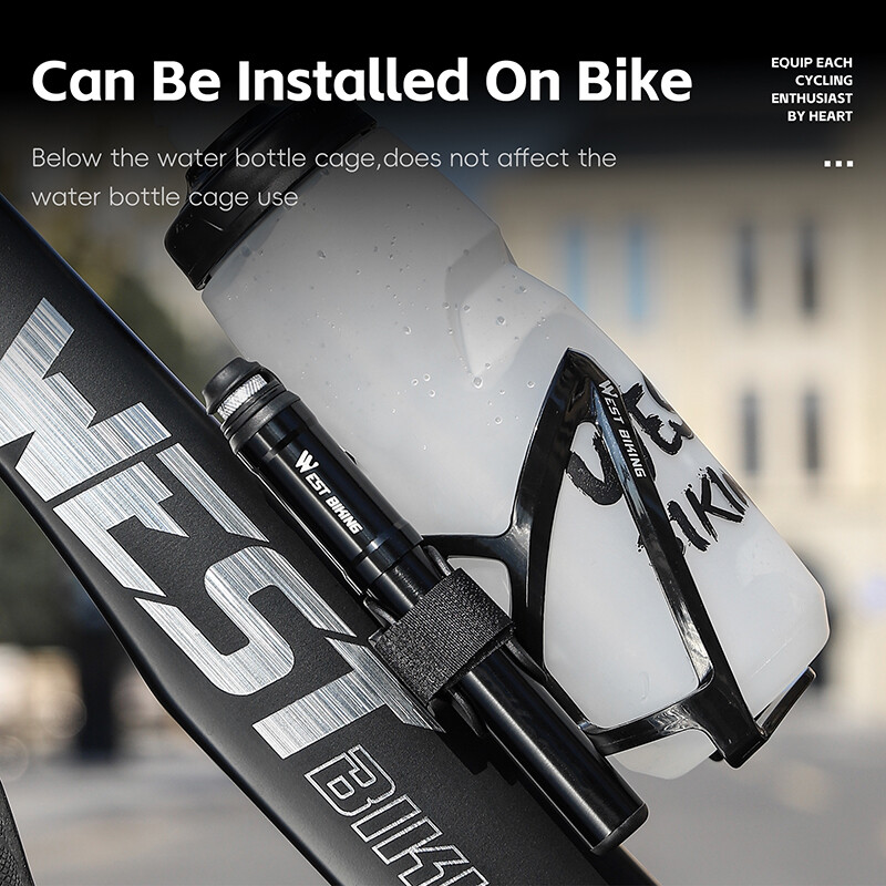 WEST BIKING pārnēsājams velosipēda augstspiediena sūknis ar šļūteni MTB šosejas velosipēds Schrader Presta Valve alumīnija sakausējuma riteņbraukšanas piepūtējs