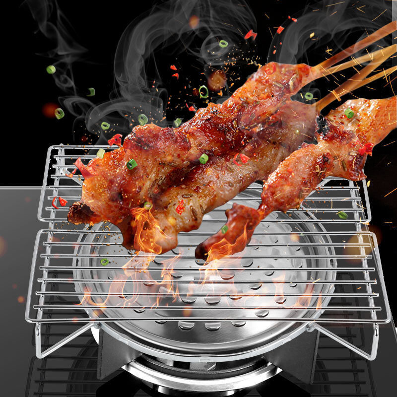 Mājas virtuve Barbekjū grila gāzes grila plīts ar bārbekjū grila plauktu pikniks mājas plīts cepeškrāsns plaukts pārnēsājams grils bārbekjū grils