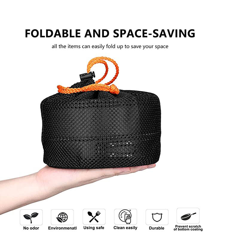 Kempinga trauku komplekts āra gatavošanas komplekts Alumīnija aprīkojums Āra katls Ceļojuma trauki Virtuve Pārgājieni Pikniks BBQ