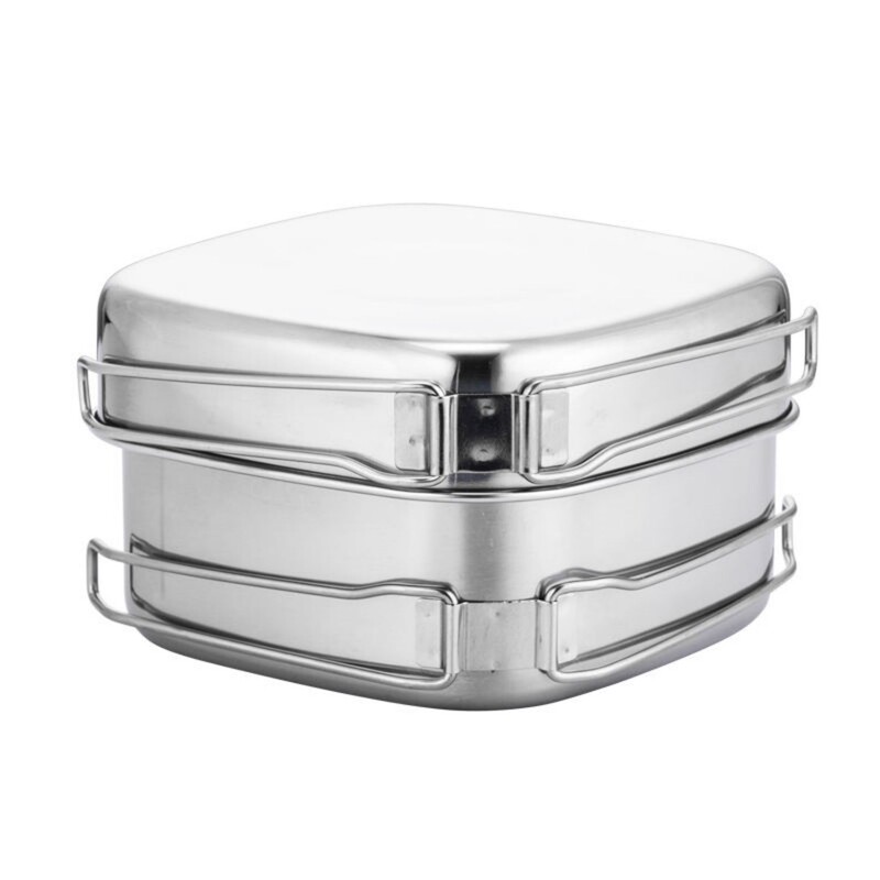 pikniks, izmantojot pārtikas uzglabāšanas komplektu sešu gabalu komplekti Outdoor Camping Virtuves komplekts Pārnēsājams īpaši viegls pikniks