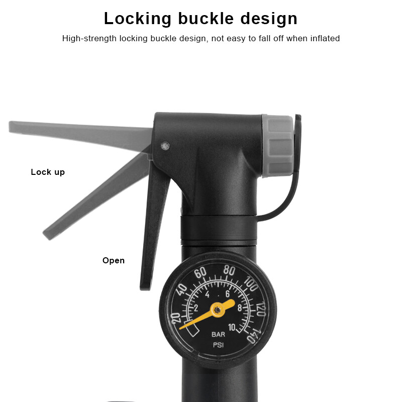 Pārnēsājams velosipēda sūknis ar alumīnija sakausējuma rokas riepu gaisa piepūšanu MTB šosejas velosipēda auto skrejritenim Schrader Presta Valve AV FV