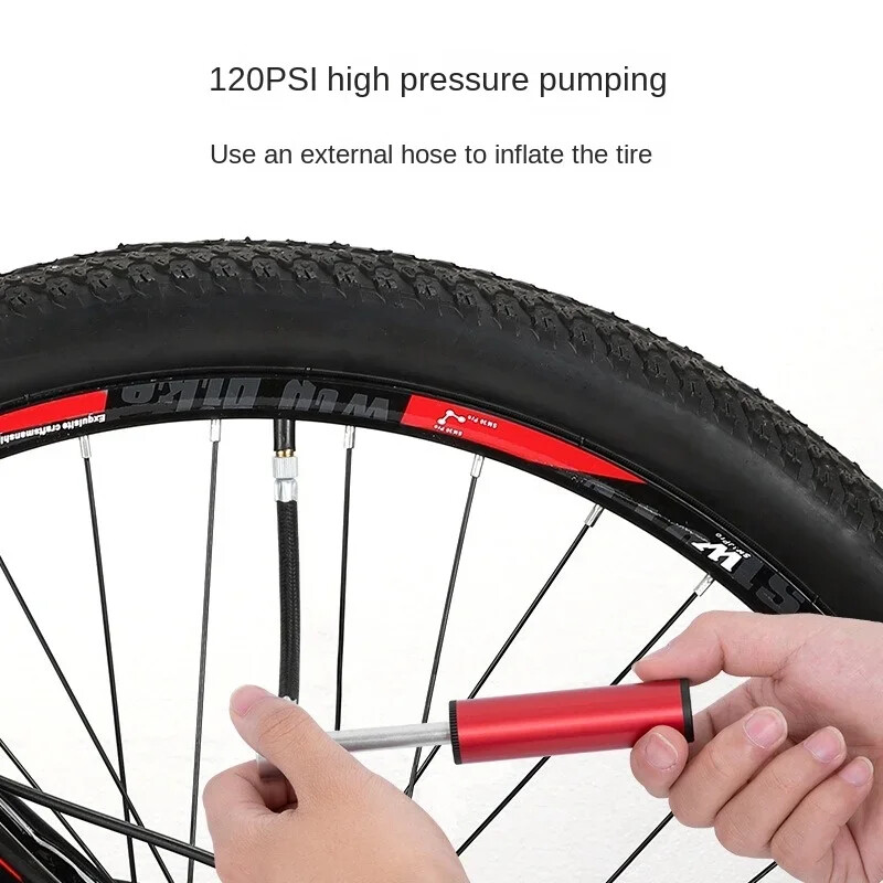 Pārnēsājams mini velosipēda sūknis, alumīnija sakausējuma riteņbraukšanas rokas gaisa sūknis, lodveida riepu piepūtējs Schrader Presta Valve MTB šosejas velosipēdu sūknis