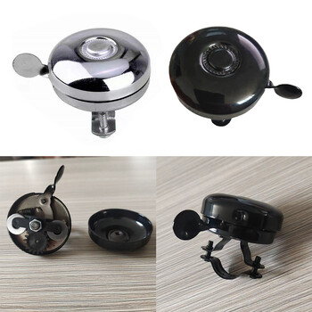 Iron Bike Chrome Bell Silver/Black Universal Classic Dinger Сгъваеми части за велосипеди Практична подмяна Високо качество