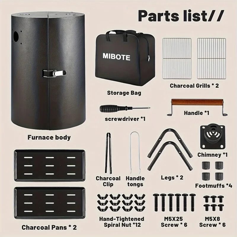 Pārnēsājama kokogļu grila plīts āra plīts: BBQ viegli paņemams oglekļa grils no divām pusēm