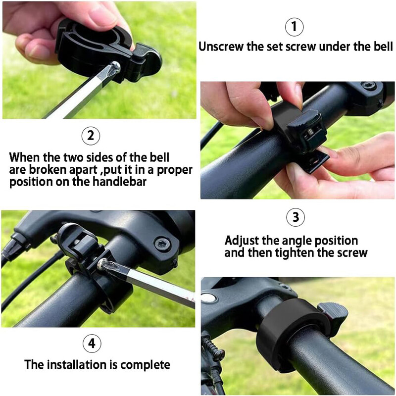 Velosipēdu zvans Super Loud kalnu velosipēds Universālie pieaugušajiem paredzēti velosipēda neredzamie signālierīces velosipēda aprīkojuma piederumi