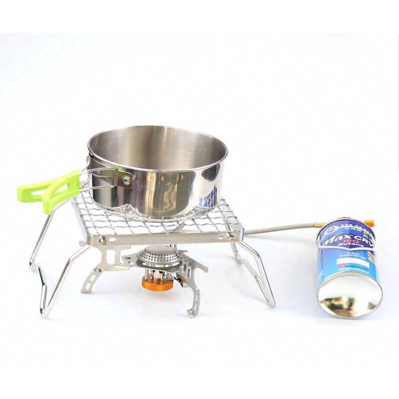 1 бр. Външен държач за печка от неръждаема стомана, преносим сгъваем грил, скара, тава, поставка, скара