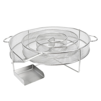 Стоманена скара за барбекю Пушач Сьомга Бекон Риба Мини ябълка Кутия за пушене на дървени стърготини Генератор на студен дим Пушач Дървесен прах Горещ нов