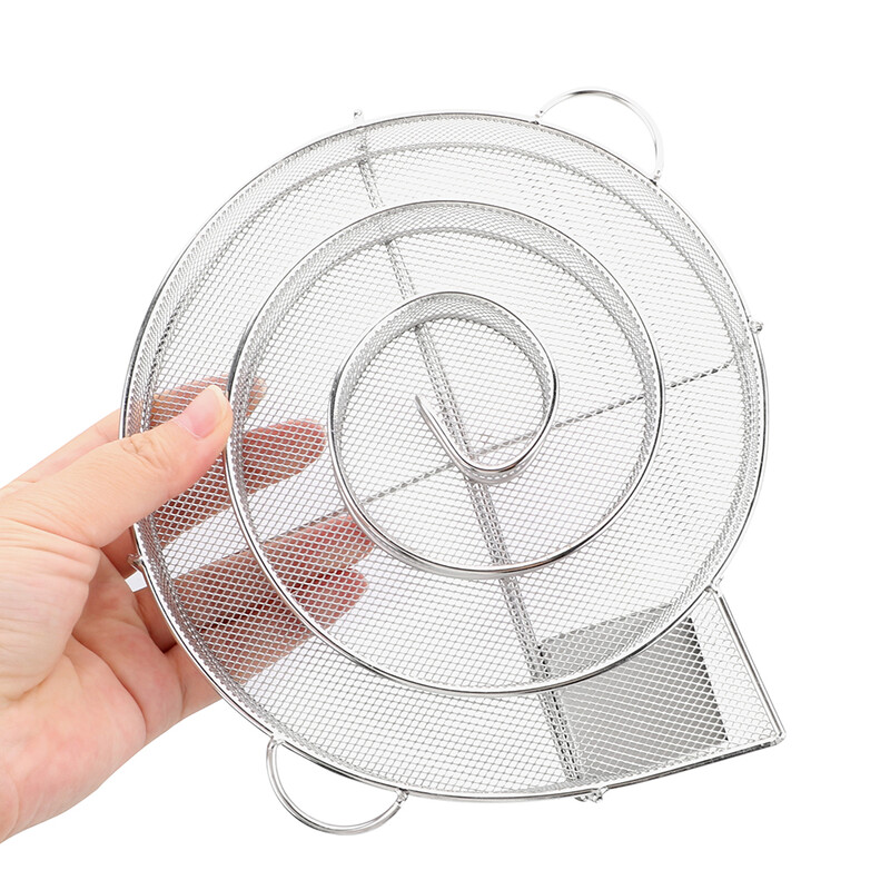 Стоманена скара за барбекю Пушач Сьомга Бекон Риба Мини ябълка Кутия за пушене на дървени стърготини Генератор на студен дим Пушач Дървесен прах Горещ нов