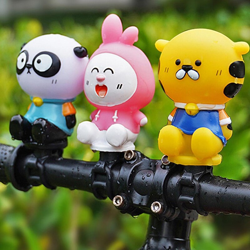 Velosipēda zvans, viegls dizains, skaļš velosipēda rags, burvīgs multfilmu velosipēdu zvanu komplekts bērniem Jauka dinozauru varde panda izjādei